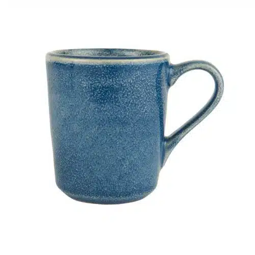 taza ceramica azul